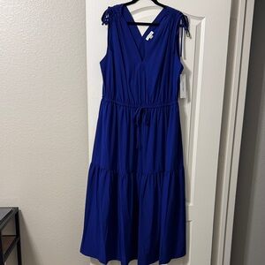Calvin Klein 18W NWT Royal Blue Midi Dress